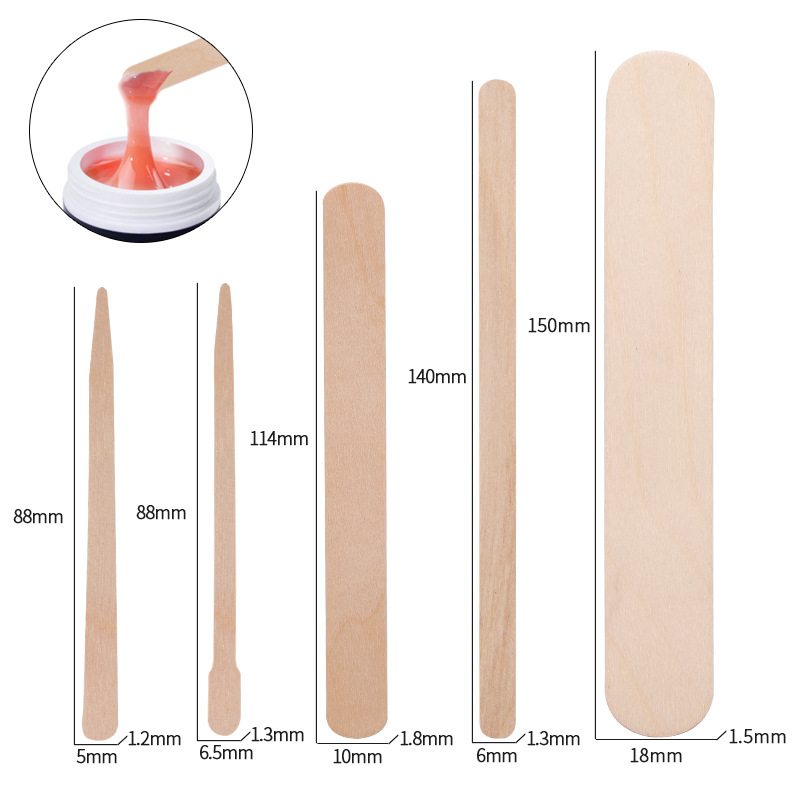 Wood Filler Stick - 100pcs depilação descartável abaixador de língua