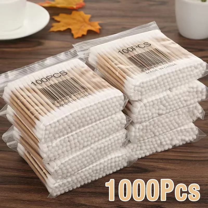 Wood Filler Stick - Cotonete Double Head Cotton para Mulheres,
